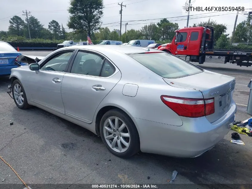 2008 Lexus Ls 460 VIN: JTHBL46FX85059458 Lot: 40531274