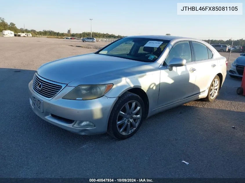 2008 Lexus Ls 460 VIN: JTHBL46FX85081105 Lot: 40547934