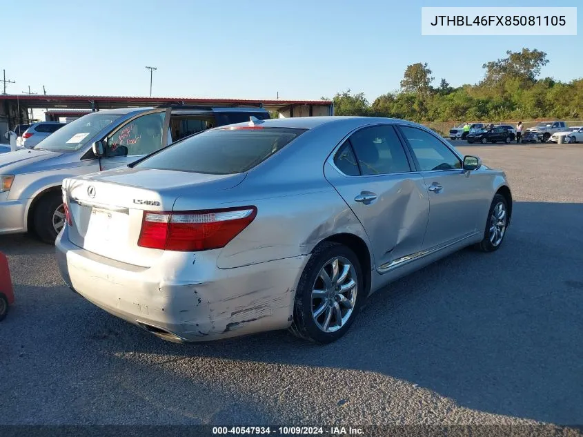 2008 Lexus Ls 460 VIN: JTHBL46FX85081105 Lot: 40547934