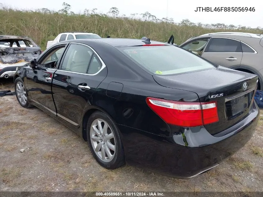 2008 Lexus Ls 460 VIN: JTHBL46F885056946 Lot: 40589651