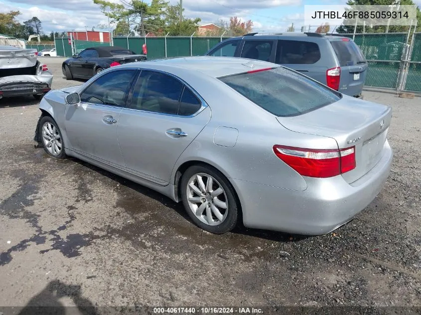 2008 Lexus Ls 460 VIN: JTHBL46F885059314 Lot: 40617440