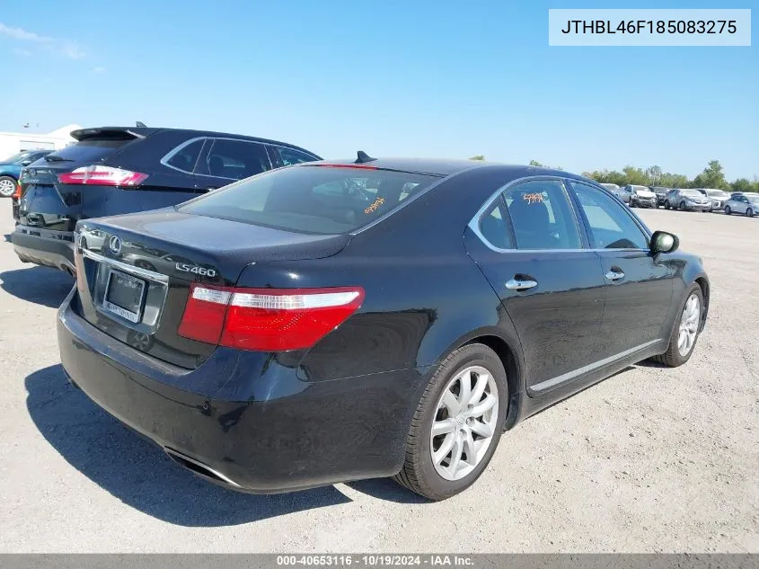 2008 Lexus Ls 460 VIN: JTHBL46F185083275 Lot: 40653116