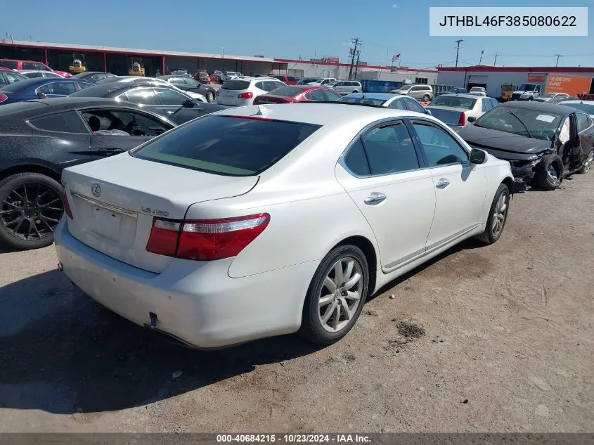 2008 Lexus Ls 460 VIN: JTHBL46F385080622 Lot: 40684215