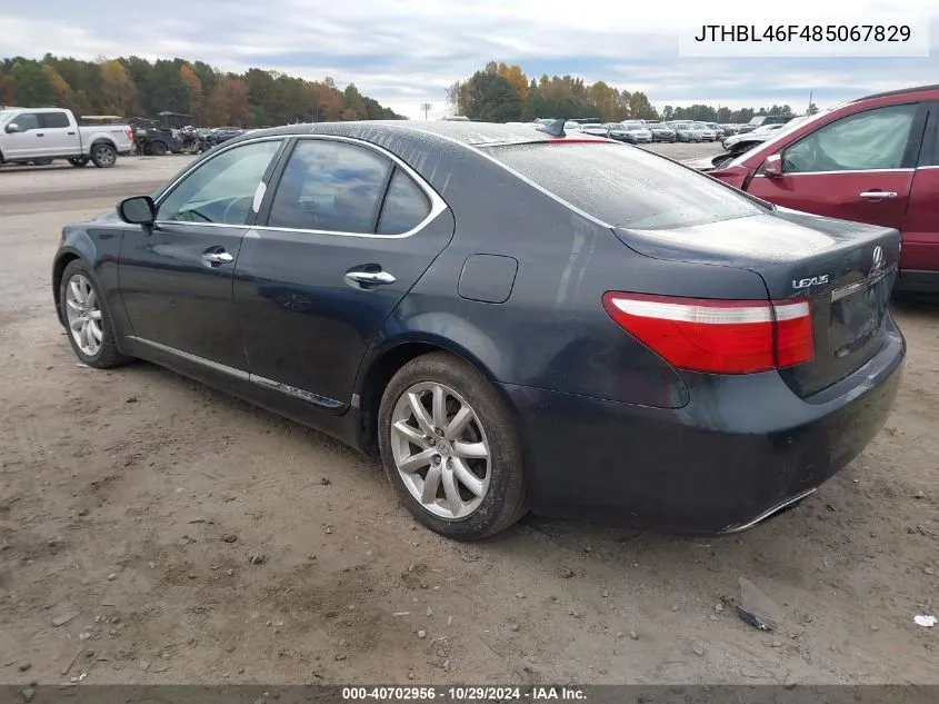 2008 Lexus Ls 460 VIN: JTHBL46F485067829 Lot: 40702956