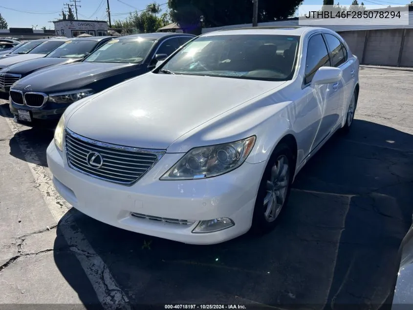 2008 Lexus Ls 460 VIN: JTHBL46F285078294 Lot: 40718197