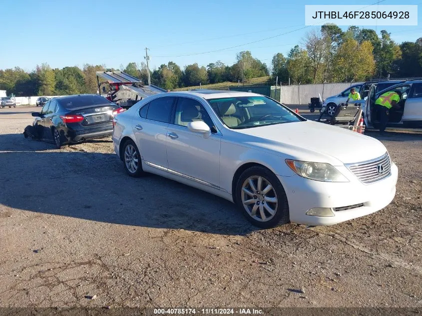 2008 Lexus Ls 460 VIN: JTHBL46F285064928 Lot: 40785174