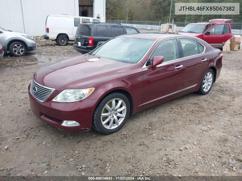 2008 Lexus Ls 460 VIN: JTHBL46FX85067382 Lot: 40814843