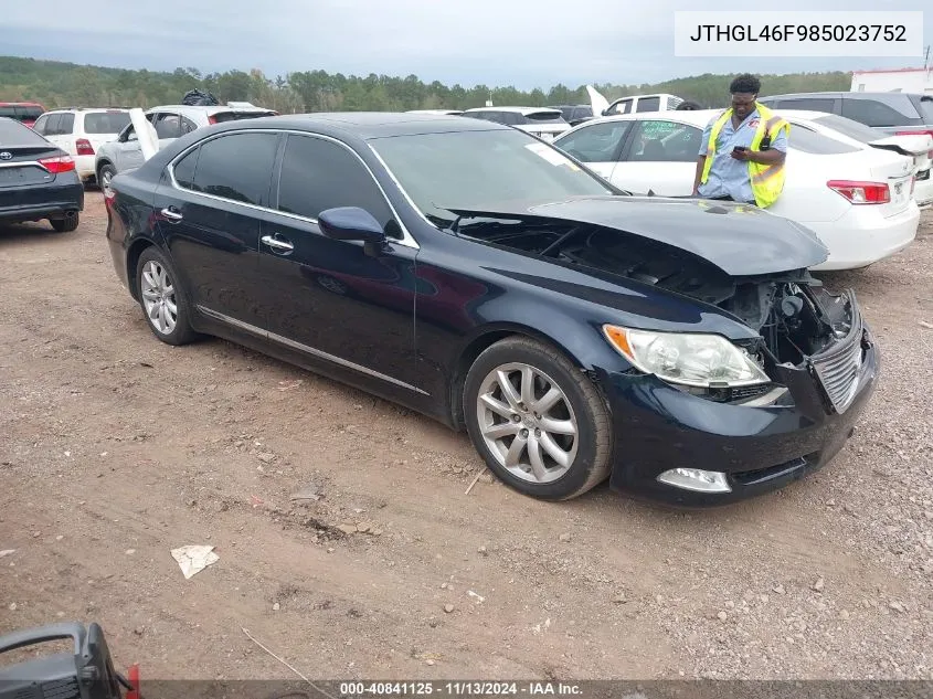 2008 Lexus Ls 460 L VIN: JTHGL46F985023752 Lot: 40841125