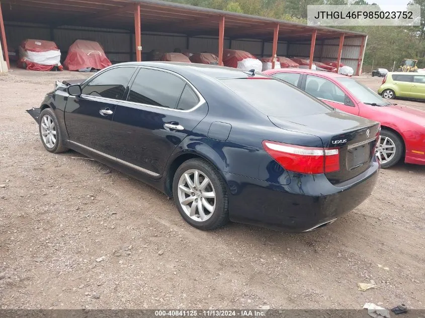 2008 Lexus Ls 460 L VIN: JTHGL46F985023752 Lot: 40841125