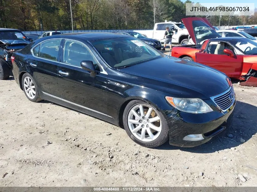 2008 Lexus Ls 460 VIN: JTHBL46F985067034 Lot: 40848488