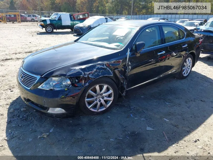 2008 Lexus Ls 460 VIN: JTHBL46F985067034 Lot: 40848488