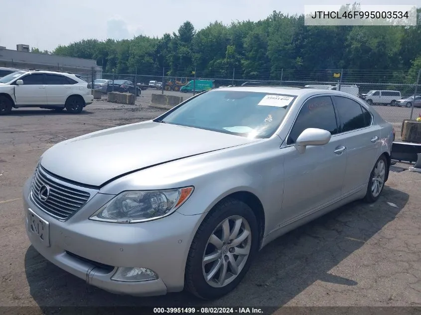 JTHCL46F995003534 2009 Lexus Ls 460