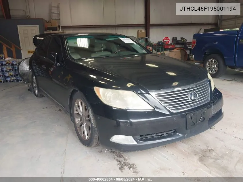 2009 Lexus Ls 460 VIN: JTHCL46F195001194 Lot: 40002654