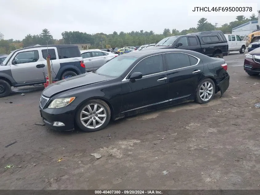 2009 Lexus Ls 460 VIN: JTHCL46F695000378 Lot: 40407380