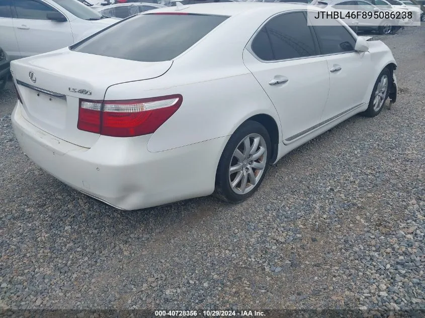 2009 Lexus Ls 460 VIN: JTHBL46F895086238 Lot: 40728356