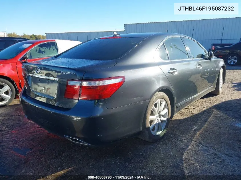 2009 Lexus Ls 460 VIN: JTHBL46F195087232 Lot: 40806793