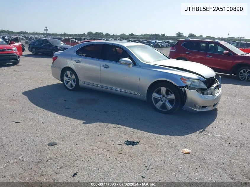 2010 Lexus Ls 460 VIN: JTHBL5EF2A5100890 Lot: 39777093