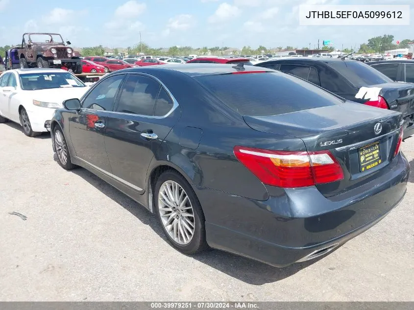 JTHBL5EF0A5099612 2010 Lexus Ls 460