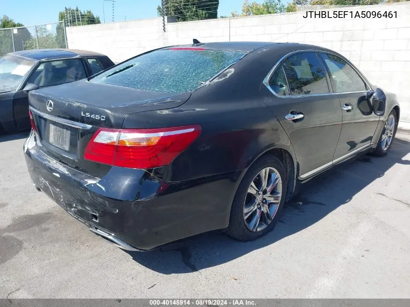 2010 Lexus Ls 460 VIN: JTHBL5EF1A5096461 Lot: 40145914