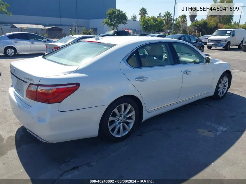 JTHGL5EF4A5041699 2010 Lexus Ls 460 L