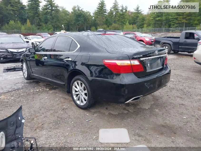 JTHCL5EF4A5007986 2010 Lexus Ls 460