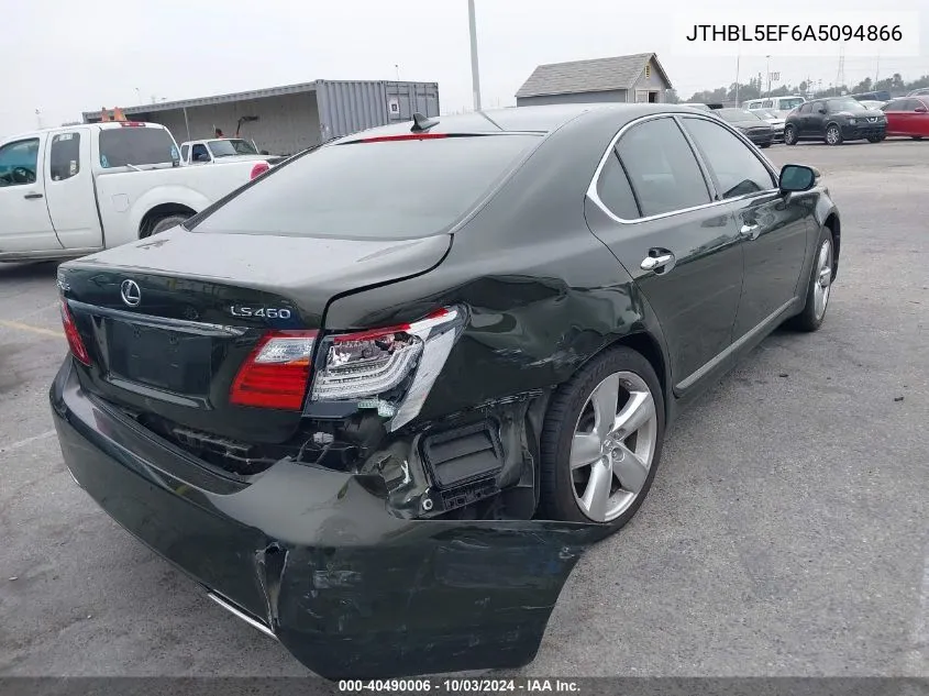 2010 Lexus Ls 460 VIN: JTHBL5EF6A5094866 Lot: 40490006