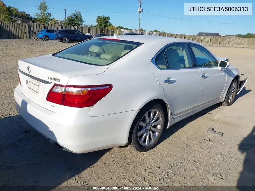 2010 Lexus Ls 460 460 VIN: JTHCL5EF3A5006313 Lot: 40548086