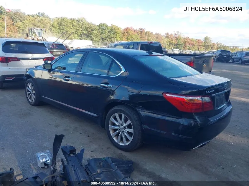 2010 Lexus Ls 460 VIN: JTHCL5EF6A5006824 Lot: 40580592