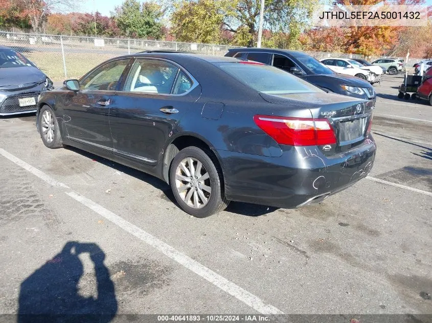 2010 Lexus Ls 460 L VIN: JTHDL5EF2A5001432 Lot: 40641893