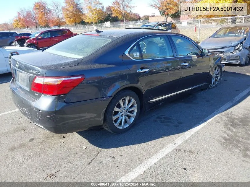 2010 Lexus Ls 460 L VIN: JTHDL5EF2A5001432 Lot: 40641893