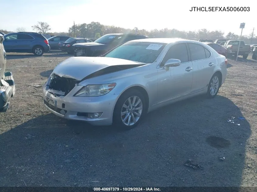 2010 Lexus Ls 460 VIN: JTHCL5EFXA5006003 Lot: 40697379