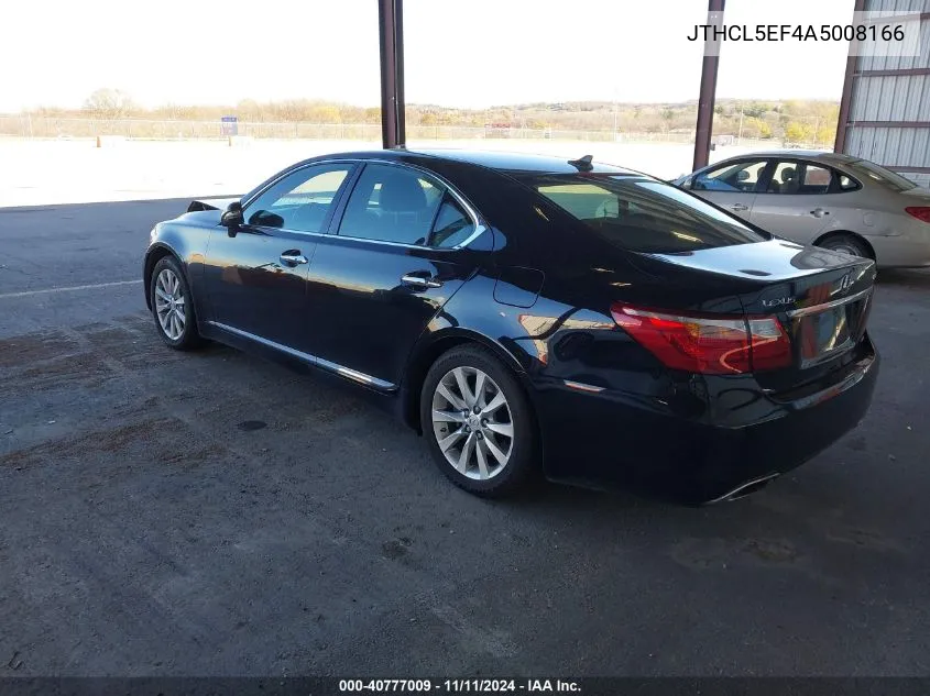 2010 Lexus Ls 460 VIN: JTHCL5EF4A5008166 Lot: 40777009