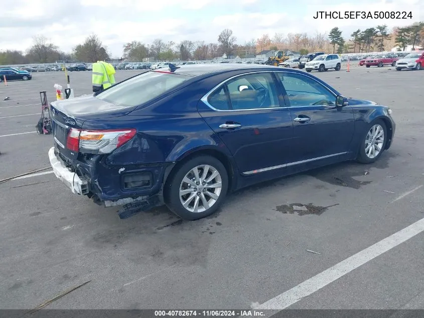 2010 Lexus Ls 460 VIN: JTHCL5EF3A5008224 Lot: 40782674