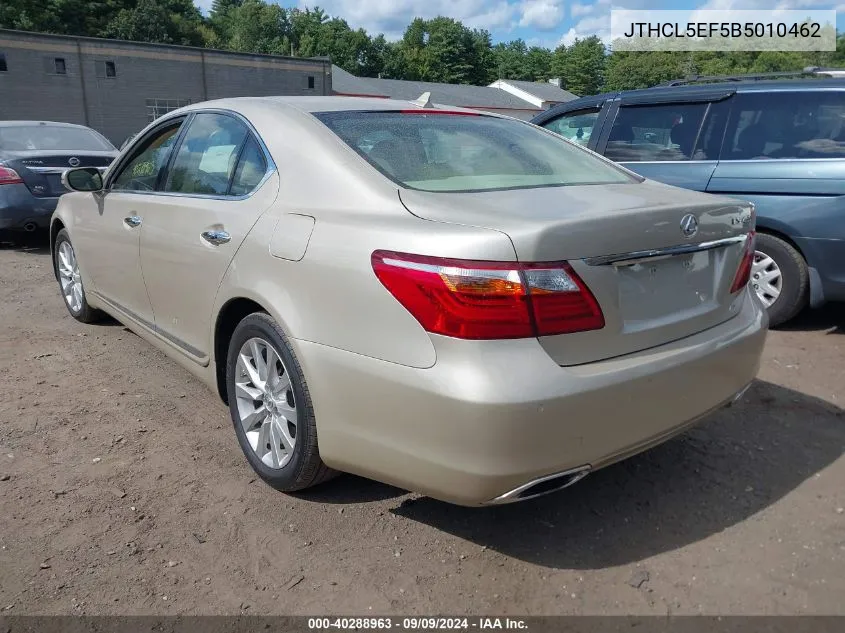 2011 Lexus Ls 460 VIN: JTHCL5EF5B5010462 Lot: 40288963