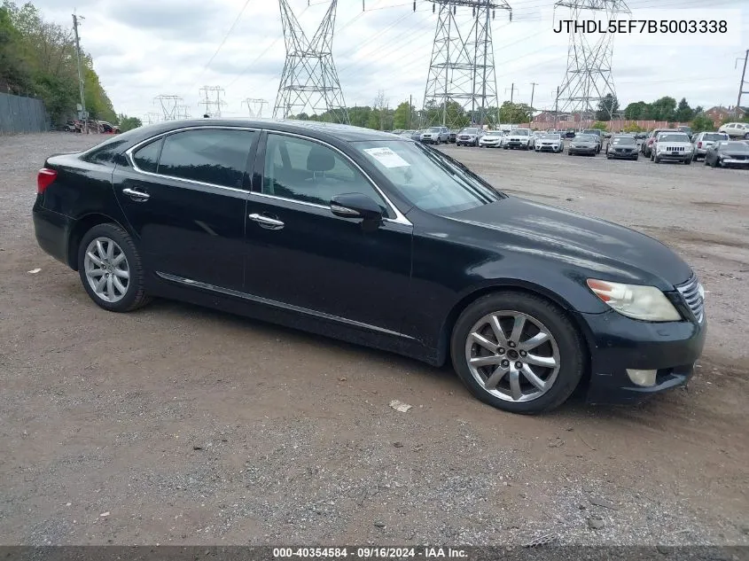 2011 Lexus Ls 460 L VIN: JTHDL5EF7B5003338 Lot: 40354584