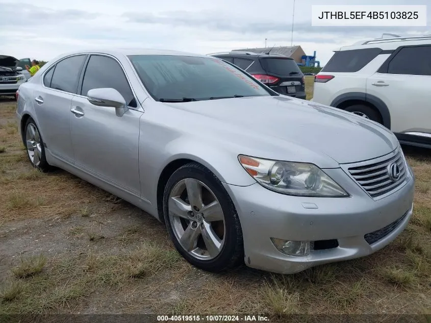 2011 Lexus Ls 460 VIN: JTHBL5EF4B5103825 Lot: 40519515