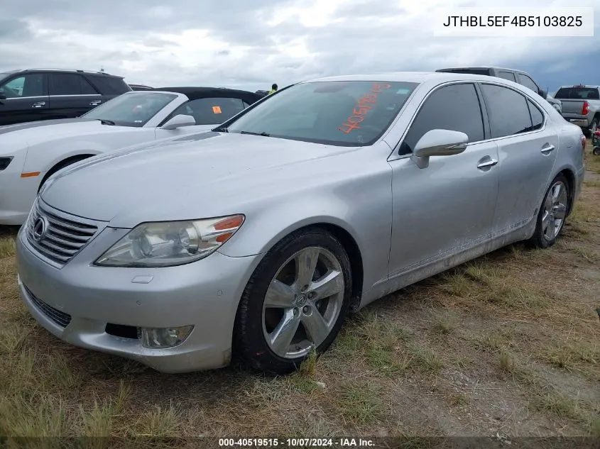 2011 Lexus Ls 460 VIN: JTHBL5EF4B5103825 Lot: 40519515