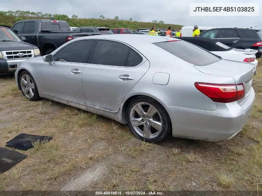 2011 Lexus Ls 460 VIN: JTHBL5EF4B5103825 Lot: 40519515