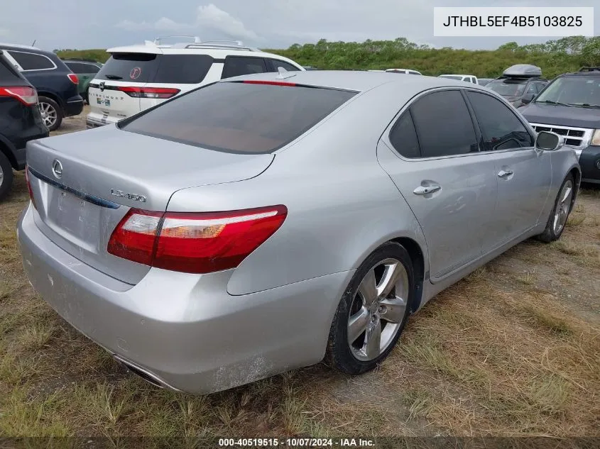 2011 Lexus Ls 460 VIN: JTHBL5EF4B5103825 Lot: 40519515