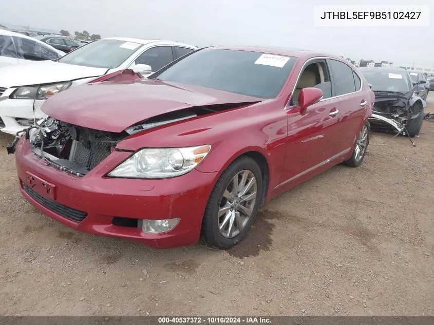 2011 Lexus Ls 460 VIN: JTHBL5EF9B5102427 Lot: 40537372