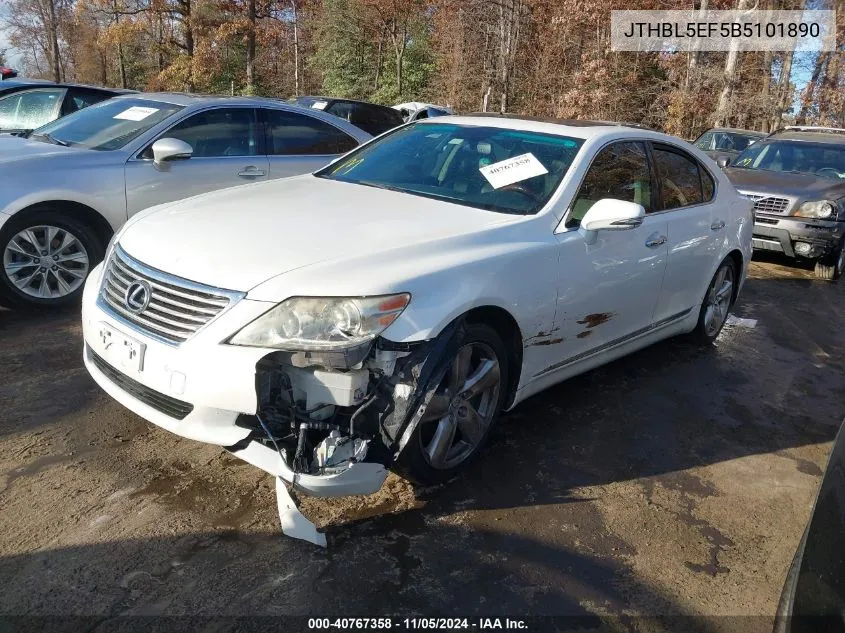 2011 Lexus Ls 460 VIN: JTHBL5EF5B5101890 Lot: 40767358