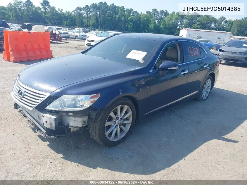 2012 Lexus Ls 460 VIN: JTHCL5EF9C5014385 Lot: 39634122