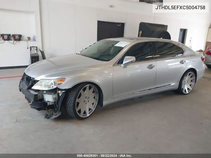 JTHDL5EFXC5004758 2012 Lexus Ls 460 L