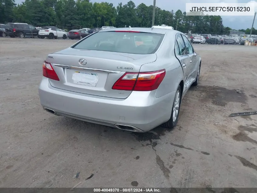 JTHCL5EF7C5015230 2012 Lexus Ls 460