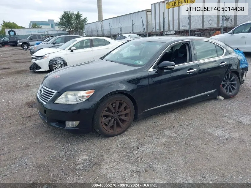 2012 Lexus Ls 460 VIN: JTHCL5EF4C5014438 Lot: 40355270