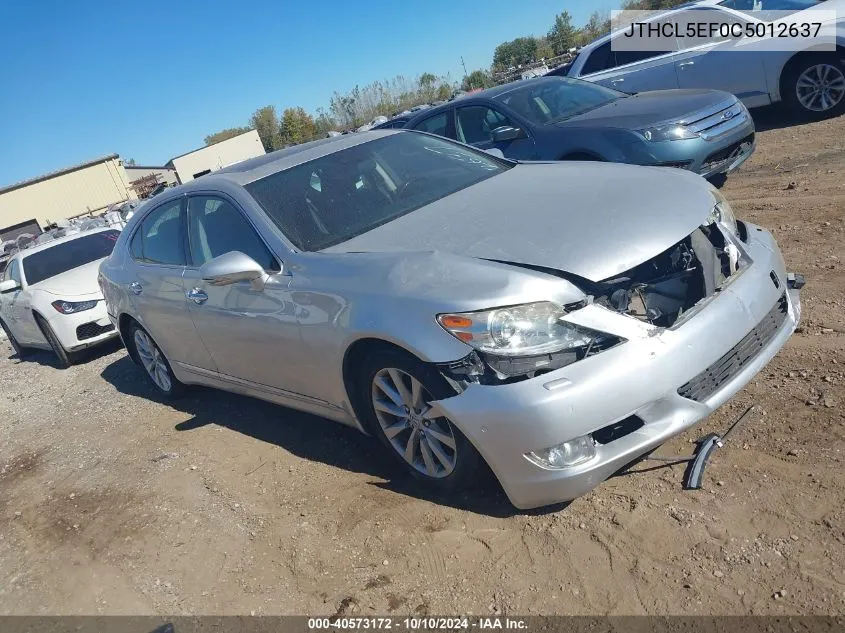 2012 Lexus Ls 460 VIN: JTHCL5EF0C5012637 Lot: 40573172