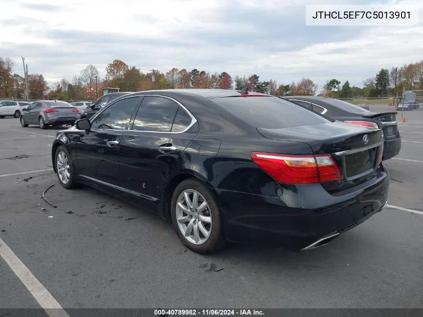 2012 Lexus Ls 460 VIN: JTHCL5EF7C5013901 Lot: 40789982