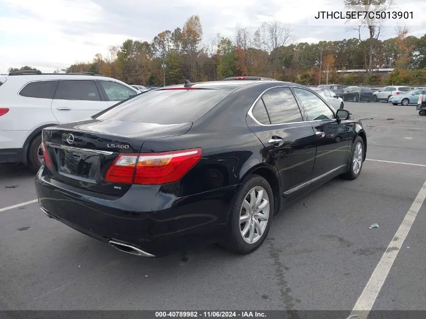 2012 Lexus Ls 460 VIN: JTHCL5EF7C5013901 Lot: 40789982