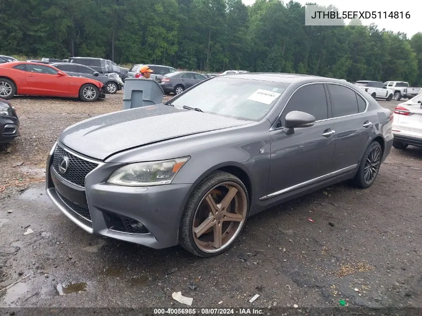 2013 Lexus Ls 460 VIN: JTHBL5EFXD5114816 Lot: 40056985