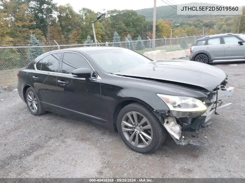 2013 Lexus Ls 460 VIN: JTHCL5EF2D5019560 Lot: 40435269